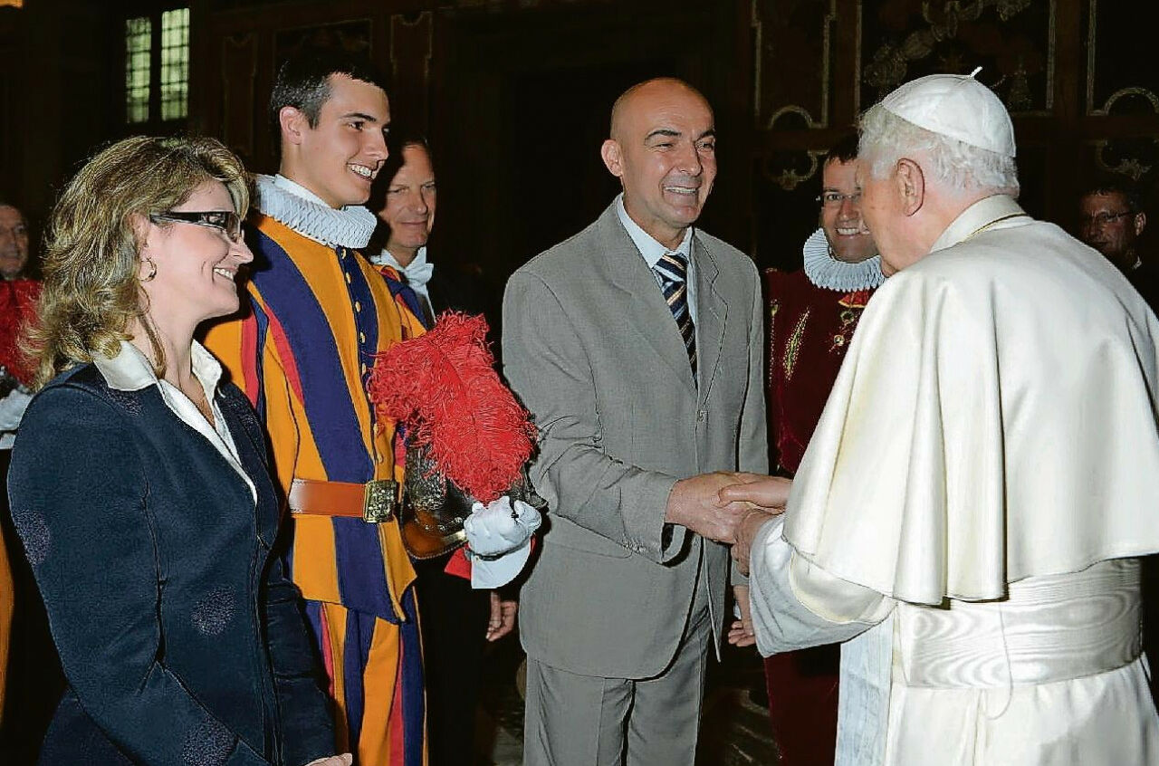 Ivan Saric und Papst Benedikt